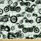 Ambesonne Manly Fabric by The Yard, Different Models of Motorbikes Race Adventure Amusement Extreme Sport Theme, Decorative Satin Fabric for Home Textiles and Crafts, 5 Yards, White Black